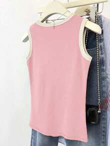INAWLY Women's Casual Sports Racerback Tank Top, Suitable For Daily Commute In Summer - Pink - View 2