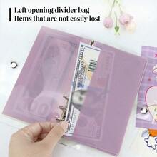 5pcs A6/A7 Binder Devider Bags, Left Opening Index Pages, Tickets/Money/Banknotes Holder Bags, Waterproof PP Organizer Bags Back To School - Multicolor - View 7