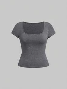 ROMWE Minimalist All-Match Versatile Crew Neck Tight Fit 3-Piece Set T-Shirt - Multicolor - View 4