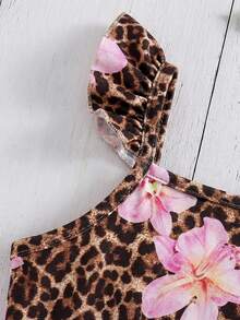 Travachic KIDS Bộ áo liền quần hai dây co giãn bằng vải dệt kim cho bé gái, họa tiết hoạt hình dễ thương, thích hợp cho mùa hè. - Nhiều màu - Xem 4