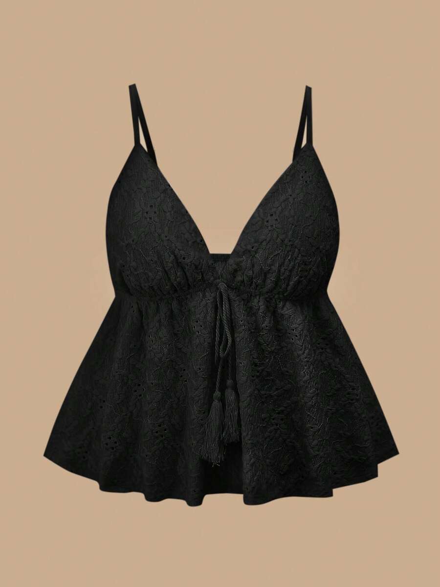 Travachic Women's Solid Color Knit Camisole, Suitable For Spring/Summer Vacation,Summer Top - Black - View 1