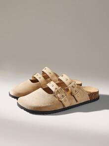 Solecia Women's Flat Mullers - Apricot - View 2