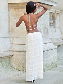 Mima John Trang phục hai mảnh dành cho phụ nữ mặc hàng ngày - Màu be - Xem 2