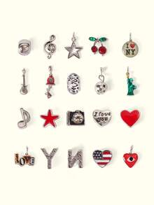 Popjeli DIY Charm, Travel Style Love New York Bracelet,Y2K/Cute/Colorful/Chic,For Mom/Women/Girl/Mother,Summer/Beach/Prom/Part/Vacation/Travel,PINK,Heart - Multicolor - View 3
