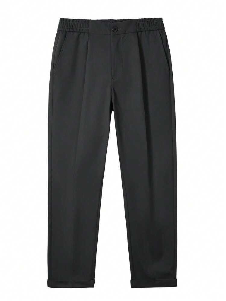 Manfinity Bizformal Men's Grey Business Suit Pants, Spring/Summer - Dark Grey - View 5