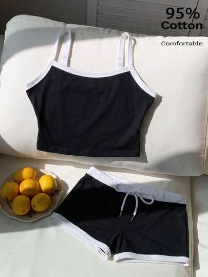 Comfortcana Bộ 2 quần short nữ, 30% cotton, kiểu dáng thường ngày, thích hợp mặc mùa hè, hoặc mặc ngoài trời.