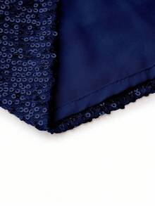 Franclia 女士亮片V领吊带背心，适合新年假日派对穿着 - 藏蓝色 - 查看 4