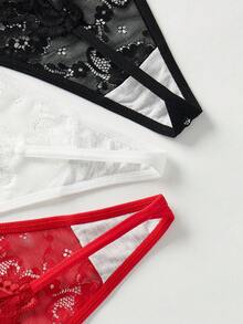 3 gói đồ lót ren hoa thông - Nhiều màu - Xem 5