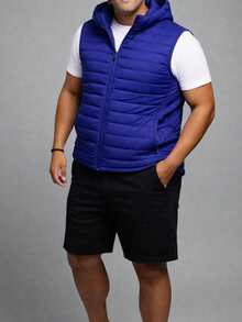 Nes Sport Men's Padded Sport Vest With Extra Sizes Cap - Blue - View 3