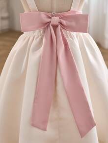 SHEIN Young Girl Elegant & Cute Colorblock 3D Butterfly Sleeveless Princess Dress - Multicolor - View 4