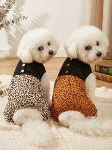 PETSIN Quần áo cho thú cưng, quần áo cho chó, quần áo cho mèo, quần yếm thường ngày, quần yếm mới cho động vật nhỏ mùa xuân và mùa hè, bộ áo liền quần có khóa kéo, đồ dùng cho thú cưng, quần yếm thường ngày - Nhiều màu - Xem 3