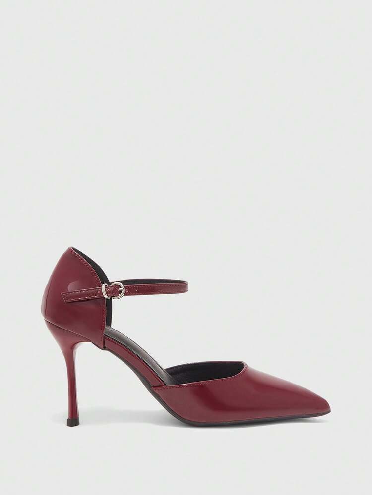 CUCCOO BIZCHIC Women's Shoes New Pointed Burgundy High Heels Versatile Sexy Women's Elegant Stiletto Shoes