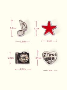 Popjeli DIY Charm, Travel Style Love New York Bracelet,Y2K/Cute/Colorful/Chic,For Mom/Women/Girl/Mother,Summer/Beach/Prom/Part/Vacation/Travel,PINK,Heart - Multicolor - View 6