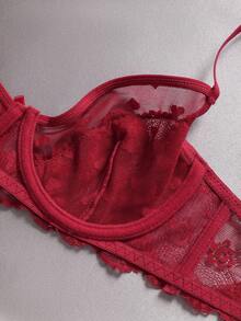 EmpressEnvy 3pcs/Set Bra Renda Wanita Aneka Warna dengan Kawat Penyangga dan Tulang - MultiWarna - View 6