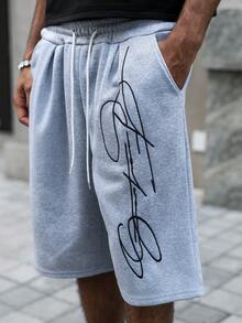 PAVTROS 男士休闲中长短裤，街头风夏季版 - 淺灰色 - 查看 4