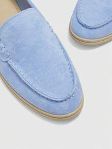 CUCCOO BIZCHIC Women's Casual Comfortable Slip-On Loafers For Daily Commute & Versatile Wear For Christmas Valentine's Day - Light blue. - View 5