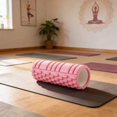 1Pc 33*14Cm EVA Hollow Foam Roller, Yoga Pilates Massage Roller For Muscle Relaxation, Fitness And Exercise