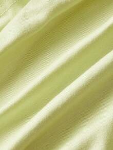 ROMWE Avant Atasan Tube Berkerut Seksi Musim Panas untuk Wanita dengan Motif Buah Nanas dan Bintang, Dekorasi Rhinestone. - Kuning - View 6