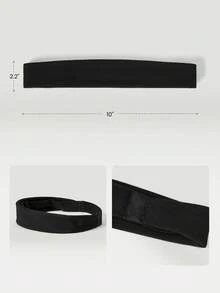 GLOWMODE FeatherFit™-Air Work It Sweat-Absorbent Training Headband Gym - Black - View 5