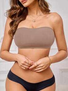 3pcs/Set Bra Tanpa Tali Wanita Elegan & Nyaman, Pakaian Dalam Tanpa Jahitan, Aneka Warna - MultiWarna - View 8