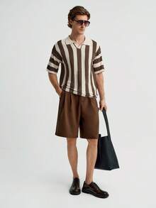 MENRIVO Men's Striped Knitted Sweater , Vintage , Color Block , Graphic , Friends , Work - Multicolor - View 5