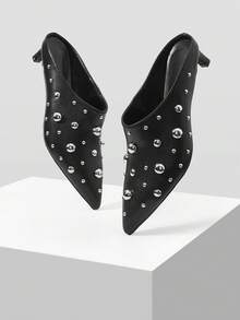 Mnmlis Women Heeled Sandals - Black - View 2