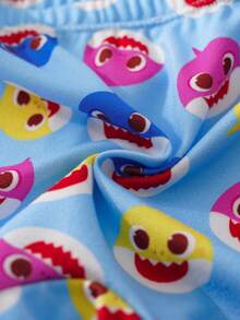 BABY SHARK X SHEIN Bộ 2 quần lót boxer in hình dễ thương cho bé trai. - Màu xanh lam - Xem 5