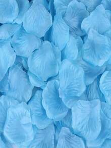 1000pcs/Set Romantic Baby Blue Artificial Flower, Modern Faux Flower Petal For Party,Christmas - blue - View 2