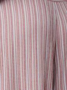 Nöista Mid Waist Long Pants In Vertical Stripes In Purple Colors, Stripes In Horizontal In Waist. Summer Bottoms, Spring OutfitCasual Look For Holidays, Vacation. - Pink - View 5