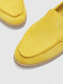 CUCCOO BIZCHIC Mocassins confortables et décontractés pour femmes, idéaux pour les trajets quotidiens et un port polyvalent pour Noël et la Saint-Valentin - Jaune citron - Voir 5