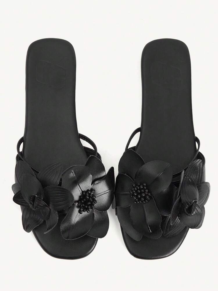 CUCCOO CHICEST Women Shoes New Flat-Bottomed Square Toe Elegant, Sweet, Romantic, Leather Women's Flats, Slingbacks, Dress Shoes Afternoon Tea, Dating, Fashion Party, Workplace Wear, Elegant Wear, Basic Versatile, Halloween