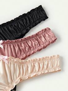 quần lót nữ Nơ Bướm viền lá sen màu trơn - Nhiều màu - Xem 5