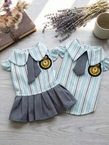 PETSIN 狗狗服装、猫咪服装、双腿宠物套装、情侣装、春季新款衬衫裙、狗狗服装、猫咪服装、动物服装、春季狗狗服装、欧美新款小型动物腿装 - 彩色 - 查看 2