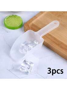 3pcs Plastic Small Ice Scoop, Candy Scoop Flour Spoon Shovel, Ice Cream Scoop, For Restaurant Kitchen Wedding Party Use - Multicolor - View 8
