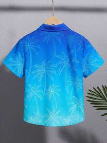 Camisa polo de manga corta con estampado gráfico informal para niño preadolescente - Multicolor - Ver 2