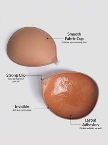 SHAPORA 1 Cặp miếng dán nâng ngực và tạo khe ngực vô hình - màu nâu - Xem 2