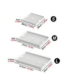 1 pieza de inodoro para mascotas cuadrado de doble capa de PP con salida de drenaje, adecuado para animales pequeños como conejos y cobayas, apto para todas las estaciones. - Multicolor - Ver 2
