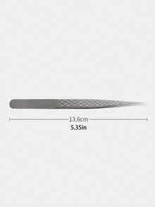 Cross-Border Stainless Steel False Eyelash Tweezers, Eyelash Implantation Tweezers, Flower-Shaped Gold Feather Clamp, High-Precision Eyelash Tweezers With Netted Patterns - فضي - مشاهدة 7