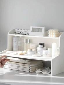 Multi-Tier Desktop Storage Rack - PVC Foam Board Miscellaneous Storage Rack, Suitable For Data Cables, Pens And Other Items, Is An Ideal Home Storage And Organization Tool For Desktops, Offices, Dressing Tables, Bedrooms, Homes, Dormitories - Multicolor - View 6