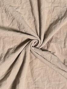 Louniche Đầm dài nữ kiểu dáng thường ngày, thoải mái, 100% cotton, cổ tròn, thắt nơ, có túi, thích hợp cho kỳ nghỉ xuân/hè. - Màu Khaki - Xem 4