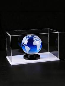 1pc Transparent Acrylic Display Case - Dust-Proof Storage Box, Suitable For Figurines, Models, Dolls - Art Collection Display Shelf - White - View 5