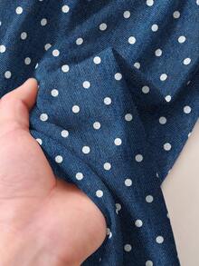 CosyJoli Plus Size Casual Loose Polka Dot Print Pants - Multicolor - View 5