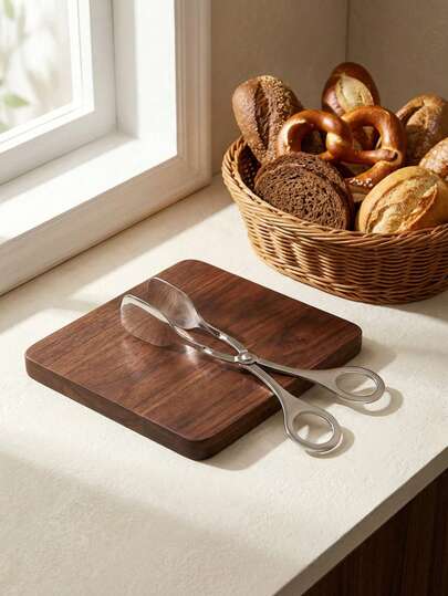 Cirelle Stainless Steel Food Tongs, Bread Tongs, Kitchen Tools For Frying, Grilling, Meatballs, Baking