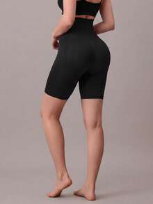 Cao eo Kiểm soát bụng Định hình cơ thể Quần short - màu đen - Xem 2