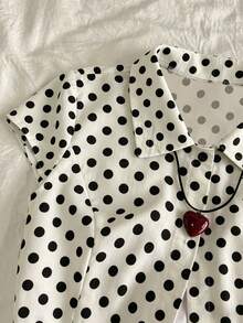 Glimmora 女士休闲格子短衬衫 - 黑與白 - 查看 4