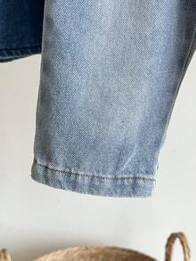 Ensemble polo jacquard décontracté couleur abricot et pantalon en jean pour bébé garçon, coupe ample et confortable, convient pour les sorties quotidiennes, les activités scolaires, les rassemblements familiaux et les jeux en extérieur - Multicolore - Voir 5