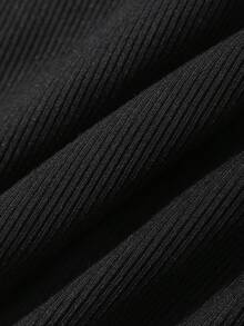 DAZY Summer Casual Basic Solid Color Cropped Camisole Everyday Black - Black - View 3