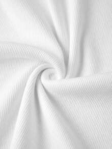 EMERY ROSE Camiseta de mujer de algodón con textura de unicolor, bajo asimétrico con aplicación de encaje, versátil y adecuada para uso casual, vacaciones, playa y otras ocasiones en primavera/verano - Multicolor - Ver 5