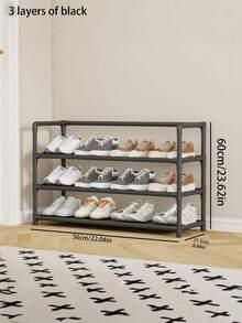 1个3-7层鞋架，多层组装，简易收纳架，适合家庭使用，门口，防尘鞋柜，宿舍，出租公寓，节省空间且经济实惠的收纳架。 - 彩色 - 查看 3