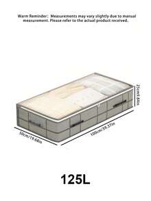 1 pieza Bolsa de almacenamiento debajo de la cama, Caja de almacenamiento de edredones, Almacenamiento de dormitorio, Con ventana visible y asa, Impermeable y a prueba de humedad, Adecuado para almacenar mantas y artículos ociosos en el hogar, Bolsa de almacenamiento a prueba de polvo de gran capacidad - Multicolor - Ver 11